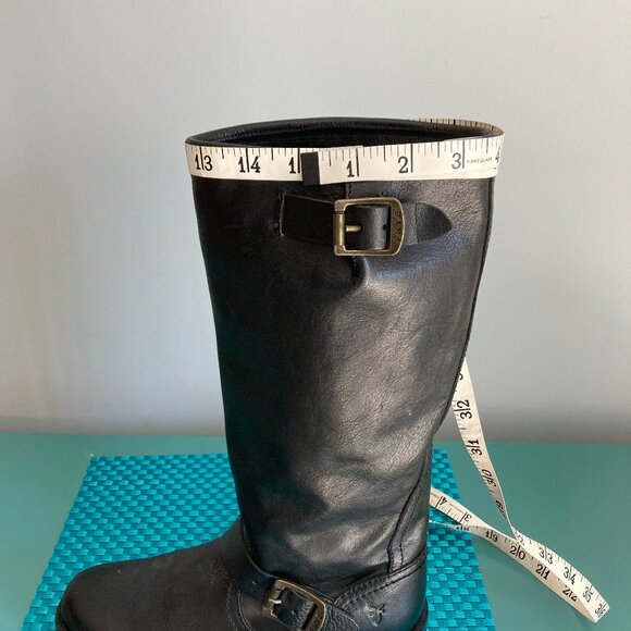Frye Leather Buckle Boots Women Size 8 - Picture 13 of 15